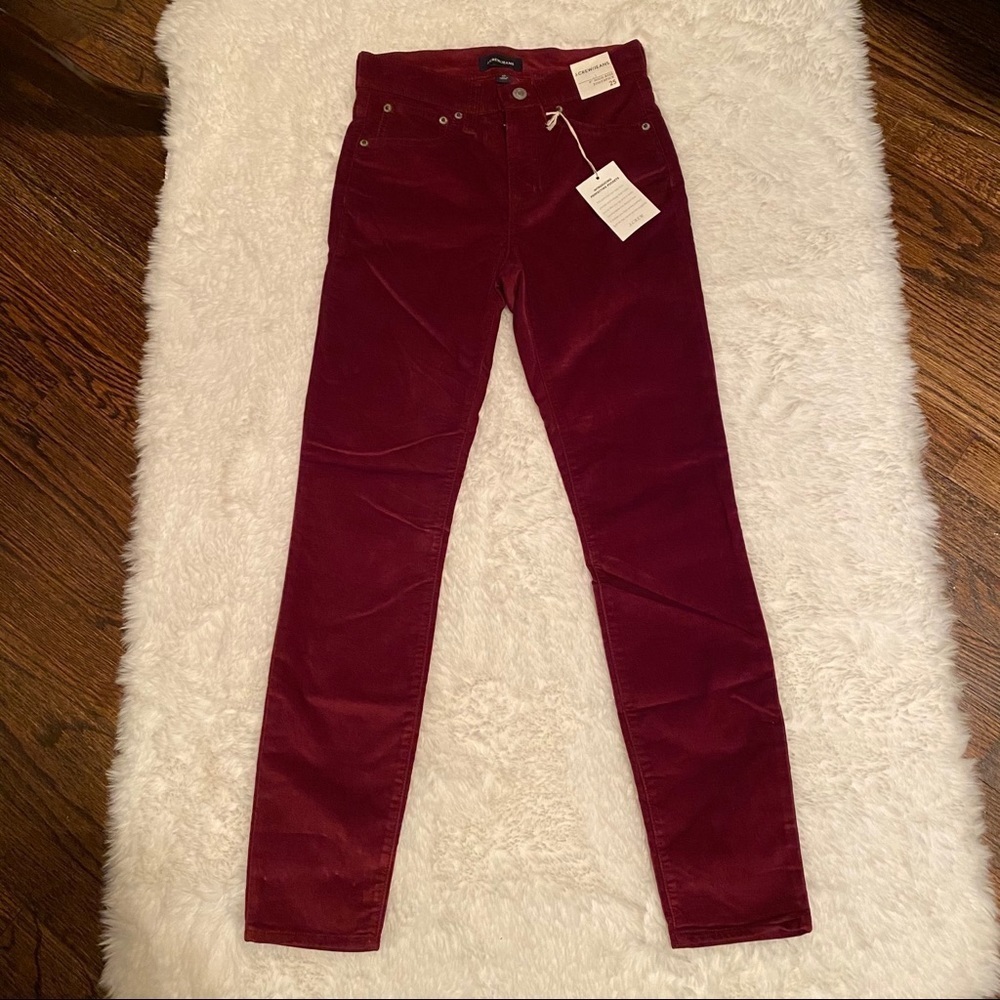 J. Crew Red High Rise Toothpick Pants Size 25 - Picture 7 of 13